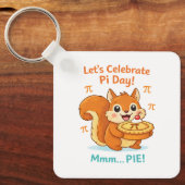 Funny Pi Day Animal with Pie – Math Lover Gift キーホルダー (正面)