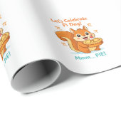 Funny Pi Day Animal with Pie – Math Lover Gift ラッピングペーパー (ロールコーナー)