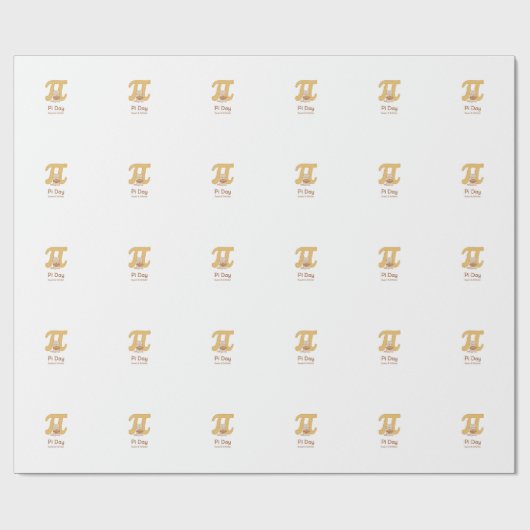 Funny Pi Day Animal with Pie – Math Lover Gift ラッピングペーパー (フラット)