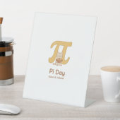 Funny Pi Day Animal with Pie – Math Lover Gift 台座サイン (インサイチュ)