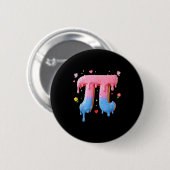 Funny Pi Day Ice Cream Drip 3.14 Math Pun Teachers 缶バッジ (正面&裏面)
