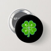 Funny Pi Day Math Patricks Day Luck Shamrock Green 缶バッジ (正面&裏面)