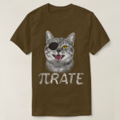 Funny Pi Day Math Science Cat Pirate718 Tシャツ (デザイン正面)