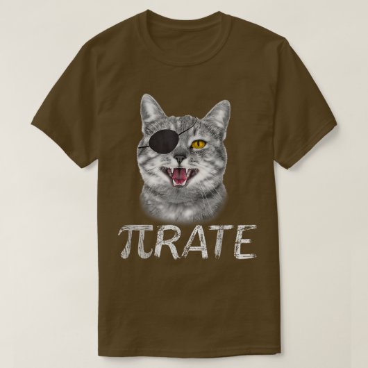 Funny Pi Day Math Science Cat Pirate718 Tシャツ (デザイン正面)