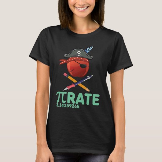 Funny Pi Day Pirate Apple Costume Math Teacher Boy Tシャツ (正面)