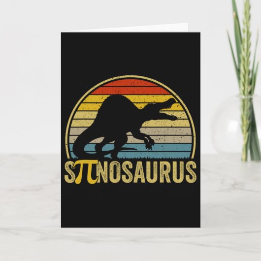Funny Pi Day Pun - Spinosaurus Dinosaur Math Teach カード (正面)