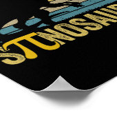 Funny Pi Day Pun - Spinosaurus Dinosaur Math Teach ポスター (角)