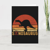 Funny Pi Day Pun Spinosaurus Dinosaur Math Teacher カード (正面)