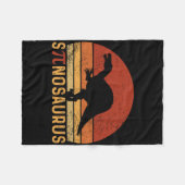 Funny Pi Day Pun Spinosaurus Dinosaur Math Teacher フリースブランケット (正面(横))