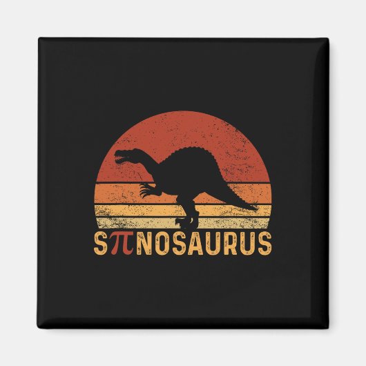 Funny Pi Day Pun Spinosaurus Dinosaur Math Teacher マグネット (正面)