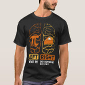 Funny Pi Day Shirt Left Vs Right Brain Pie cute Ma Tシャツ (正面)