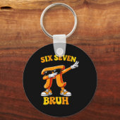 Funny Pi Day Six Seven Bruh 6 7 Math Meme Kids Boy キーホルダー (正面)