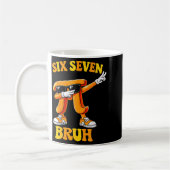 Funny Pi Day Six Seven Bruh 6 7 Math Meme Kids Boy コーヒーマグカップ (左)