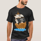 Funny Pi-rate Ship Happy Pi Day Math Lover Geek Pi Tシャツ (正面)