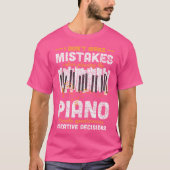 Funny Pianist Gift Musician Piano Keys Music Notes Tシャツ (正面)