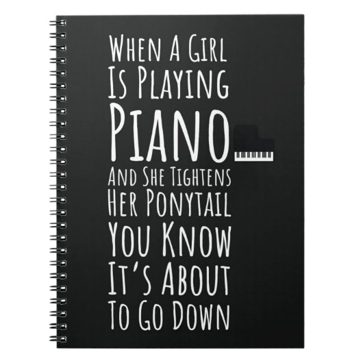 Funny Piano Gifts For Her Pianist Player Girls ノートブック (正面)
