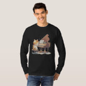 Funny Piano Music Cat Men Women Kids Cat Piano Lov Tシャツ (正面フル)
