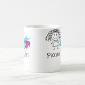 Funny Piano Player Tee For Women Girls Music Piano コーヒーマグカップ (中央)