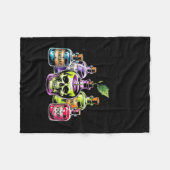 Funny Pick Your Poison Apple Halloween Gothic Prin フリースブランケット (正面(横))