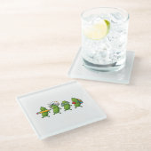Funny Pickle Back to School Teacher Student Women ガラスコースター (アングル)