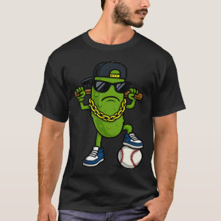 Funny Pickle Cucumber Wear Sunglasses Baseball Lov Tシャツ