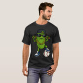 Funny Pickle Cucumber Wear Sunglasses Baseball Lov Tシャツ (正面フル)