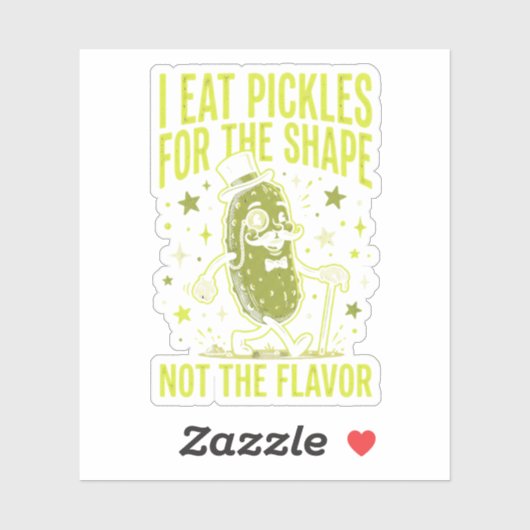 Funny Pickle Meme I Eat Pickles For The Shape シール (シート)