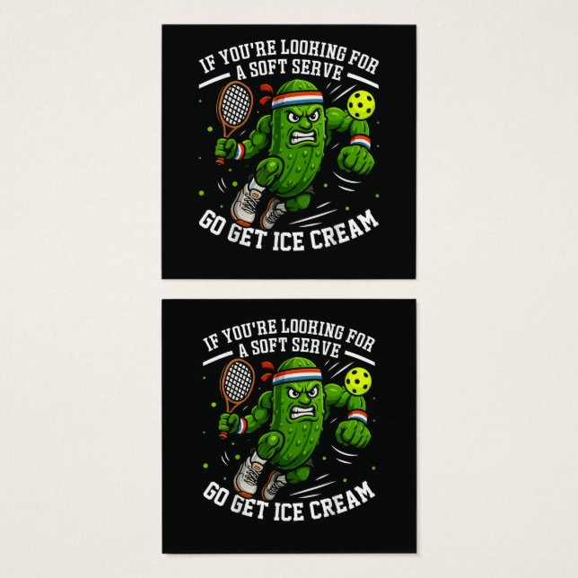 Funny Pickle Playing Pickleball (正面&裏面)