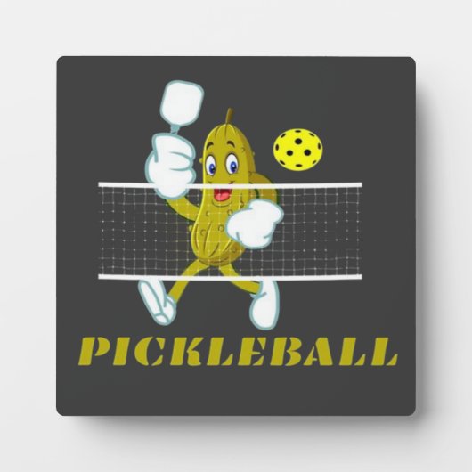 Funny Pickle Playing Pickleball  フォトプラーク (正面)