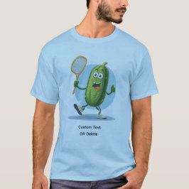 Funny Pickle Playing Pickleball Custom Text Tシャツ