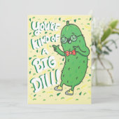 Funny Pickle Pun You’re Kind Of A Big Dill Cartoon サンキューカード (スタンド正面)