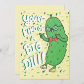 Funny Pickle Pun You’re Kind Of A Big Dill Cartoon サンキューカード (正面/裏面)