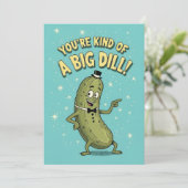 Funny Pickle Pun You're Kind of a Big Dill サンキューカード (スタンド正面)