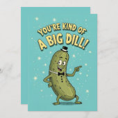 Funny Pickle Pun You're Kind of a Big Dill サンキューカード (正面/裏面)