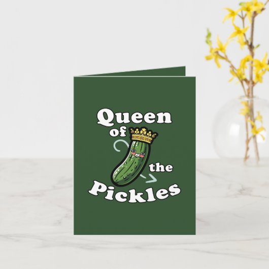 Funny pickle Queen customizable カード (黄色い花)