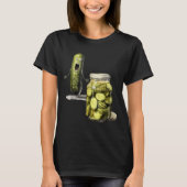 Funny Pickle Surprise A Cucumber And A Jar Of Slic Tシャツ (正面)