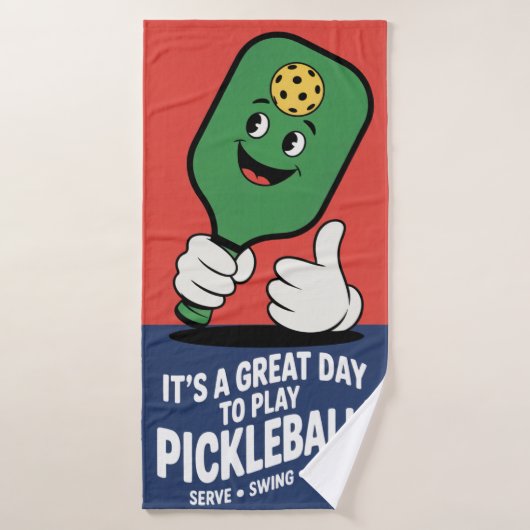 Funny Pickleball A Great Day To Play Pickleball バスタオル (バスタオル)