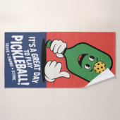 Funny Pickleball A Great Day To Play Pickleball バスタオル (バスタオル)