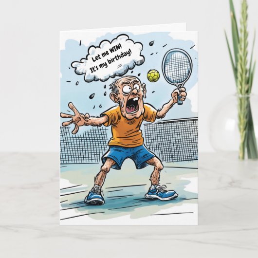 Funny Pickleball Birthday カード (正面)