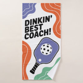 Funny Pickleball Dinkin' Best Coach Sports バスタオル