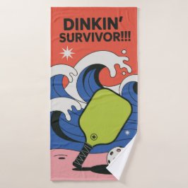 Funny Pickleball DINKIN’ SURVIVOR!!! スポーツタオル バスタオル