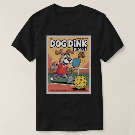 Funny Pickleball Dog Dink Digest Poster Tシャツ (デザイン正面)