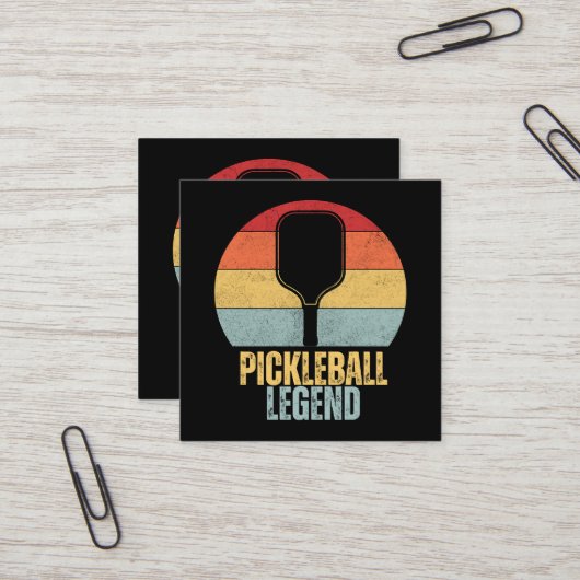 Funny Pickleball Legend スクエア名刺 (正面/裏面インサイチュ)