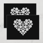 Funny Pickleball Love Heart Shape Valentine ポストカード (正面/裏面)