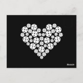 Funny Pickleball Love Heart Shape Valentine ポストカード (裏面)