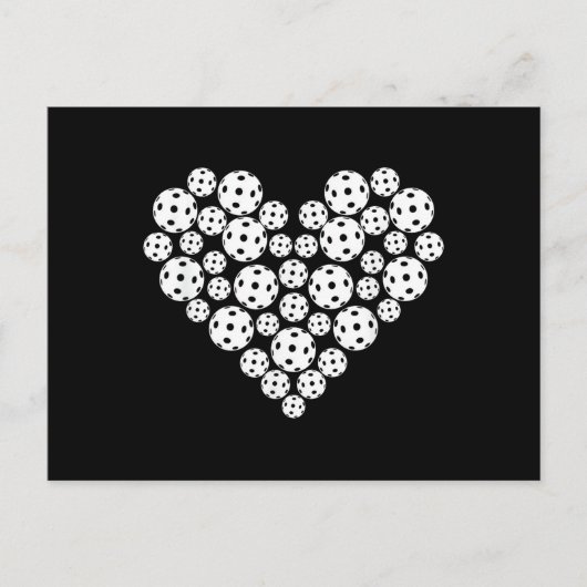 Funny Pickleball Love Heart Shape Valentine ポストカード (正面)