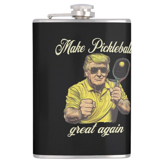 Funny Pickleball Lovers Graphics Pickle Ball フラスク (正面)