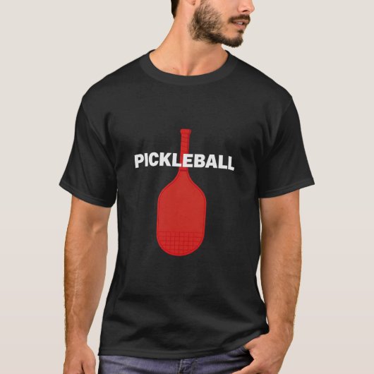 Funny Pickleball Paddle Graphic Tee Tシャツ (正面)