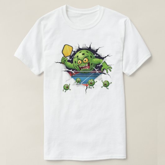 Funny Pickleball Paddle Smash Court Chaos Tシャツ (デザイン正面)