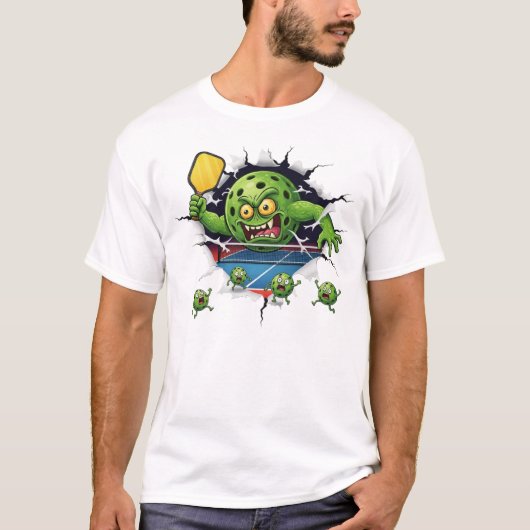 Funny Pickleball Paddle Smash Court Chaos Tシャツ (正面)